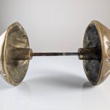 Brutalist double bronze handle door, 1970s