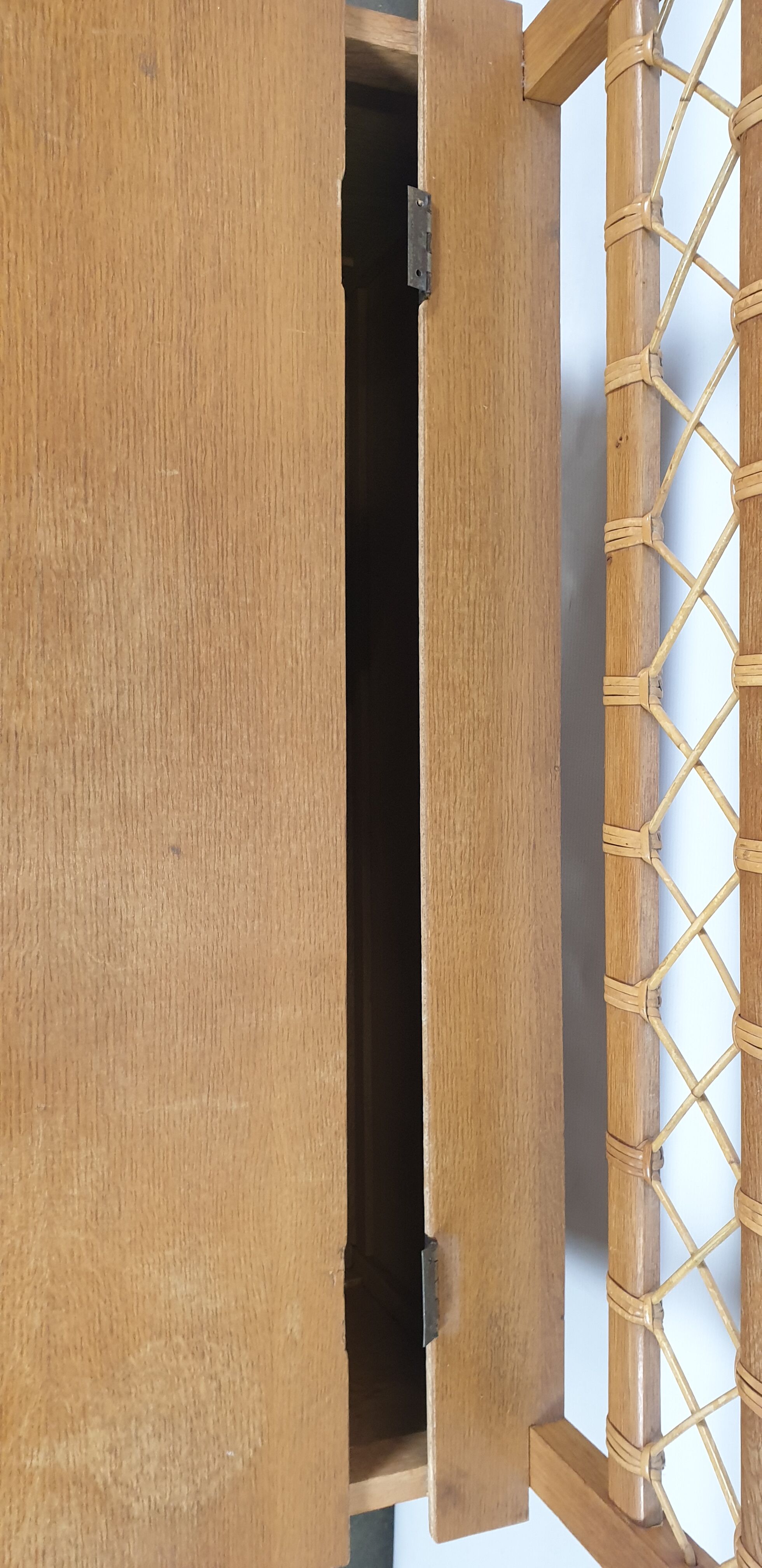 Wooden box and rattan wicker