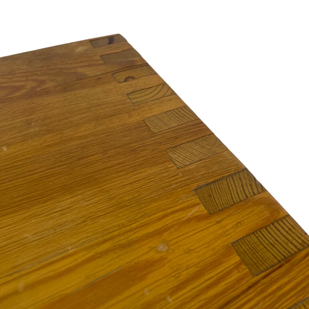 Vintage side table Ate van Apeldoorn Pine wood 1970s Dutch Design