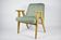 Classic Polish Vintage Armchair, model 366 designed by J. Chierowski, 1960, olive velvet, oak wood