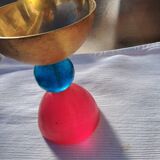 6 resin and gilded metal cups, Migeon and Migeon