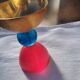 6 resin and gilded metal cups, Migeon and Migeon