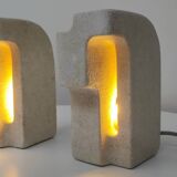 Paire de lampes en pierre.  Albert Tormos  1970
