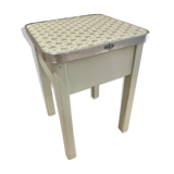 Tabouret de cirage vintage vert amande