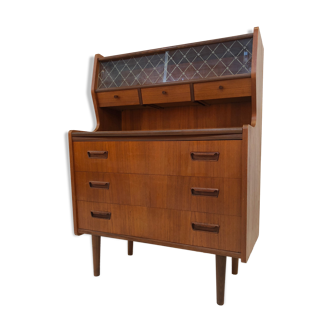 Secretary Vintage Danish Design work in teak veneer Cabinet