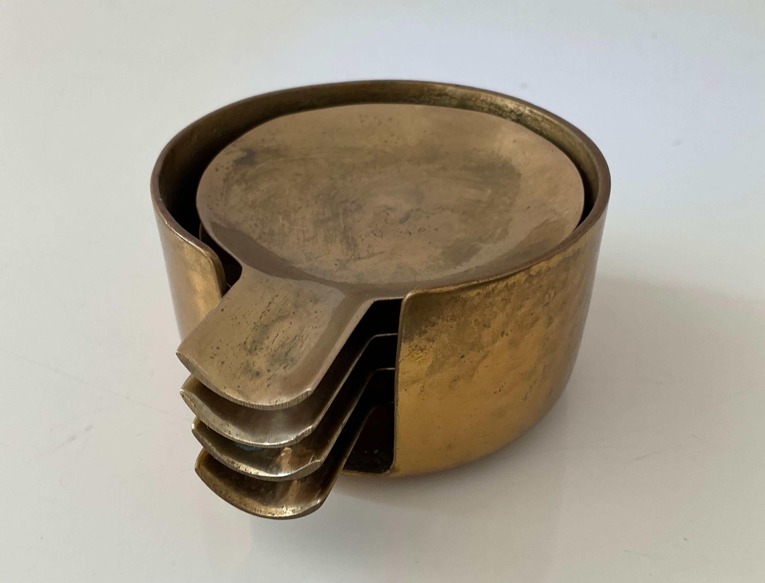 Series of bronze ashtrays from the 50s