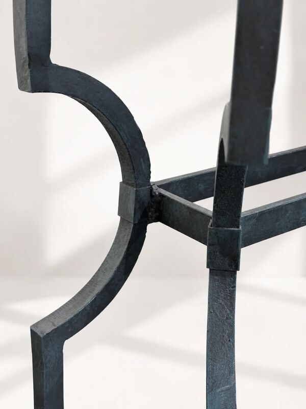 Table, console néoclassique en fer forgé, Italie années 1950