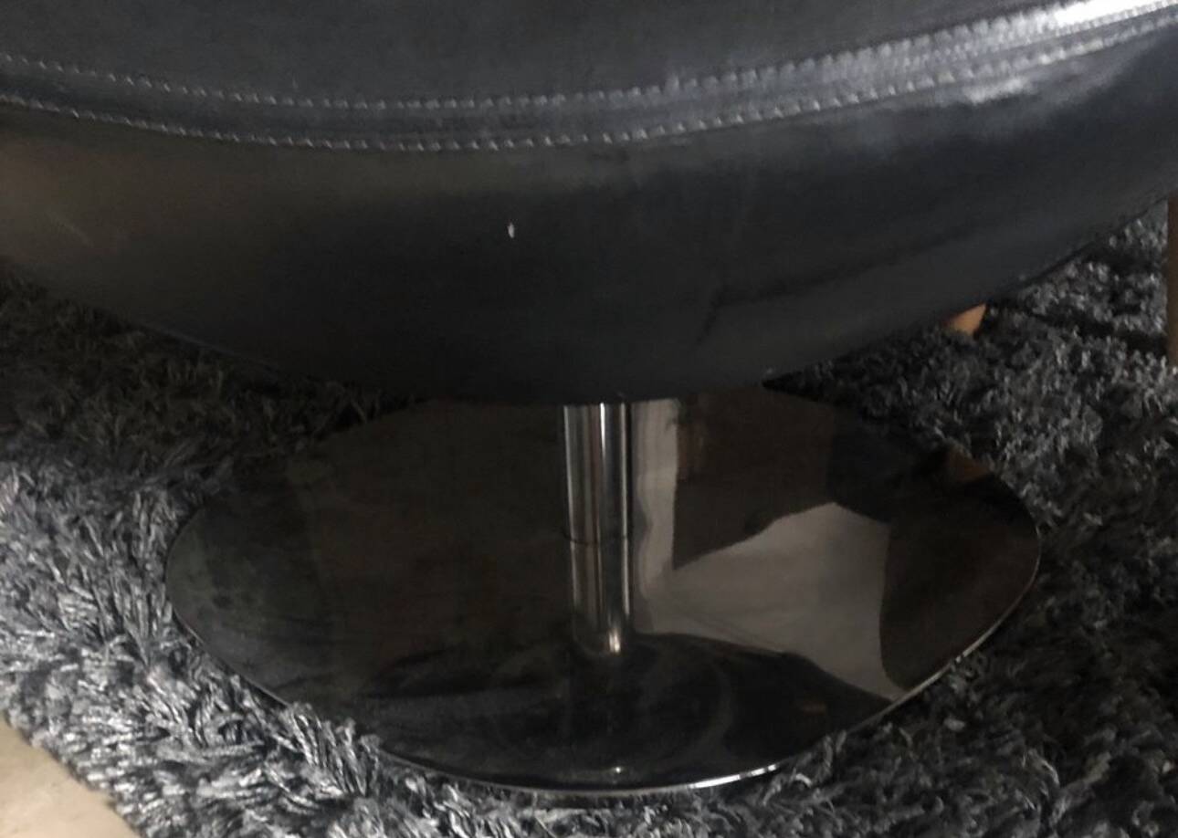 Ikea Tirup Armchairs in Black Leather