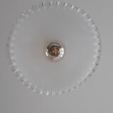 Opaline white glass hanging lamp