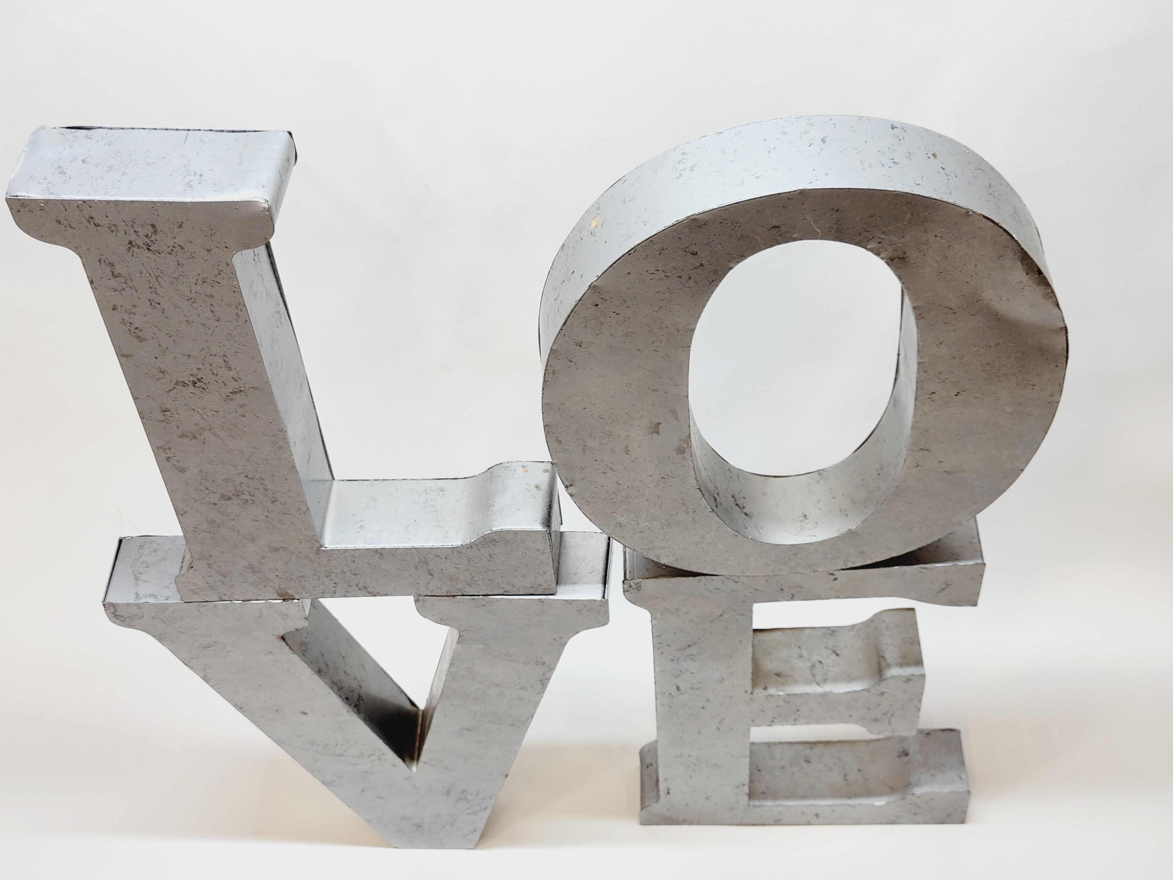 4 decorative letters metal sign LOVE FLY