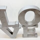 4 decorative letters metal sign LOVE FLY
