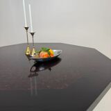 Octagonal dining table in resin, Italy 1970s