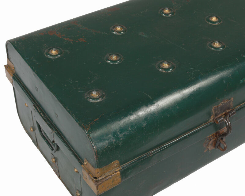 Malle indian travel green metal victorian period patina and piece of origin