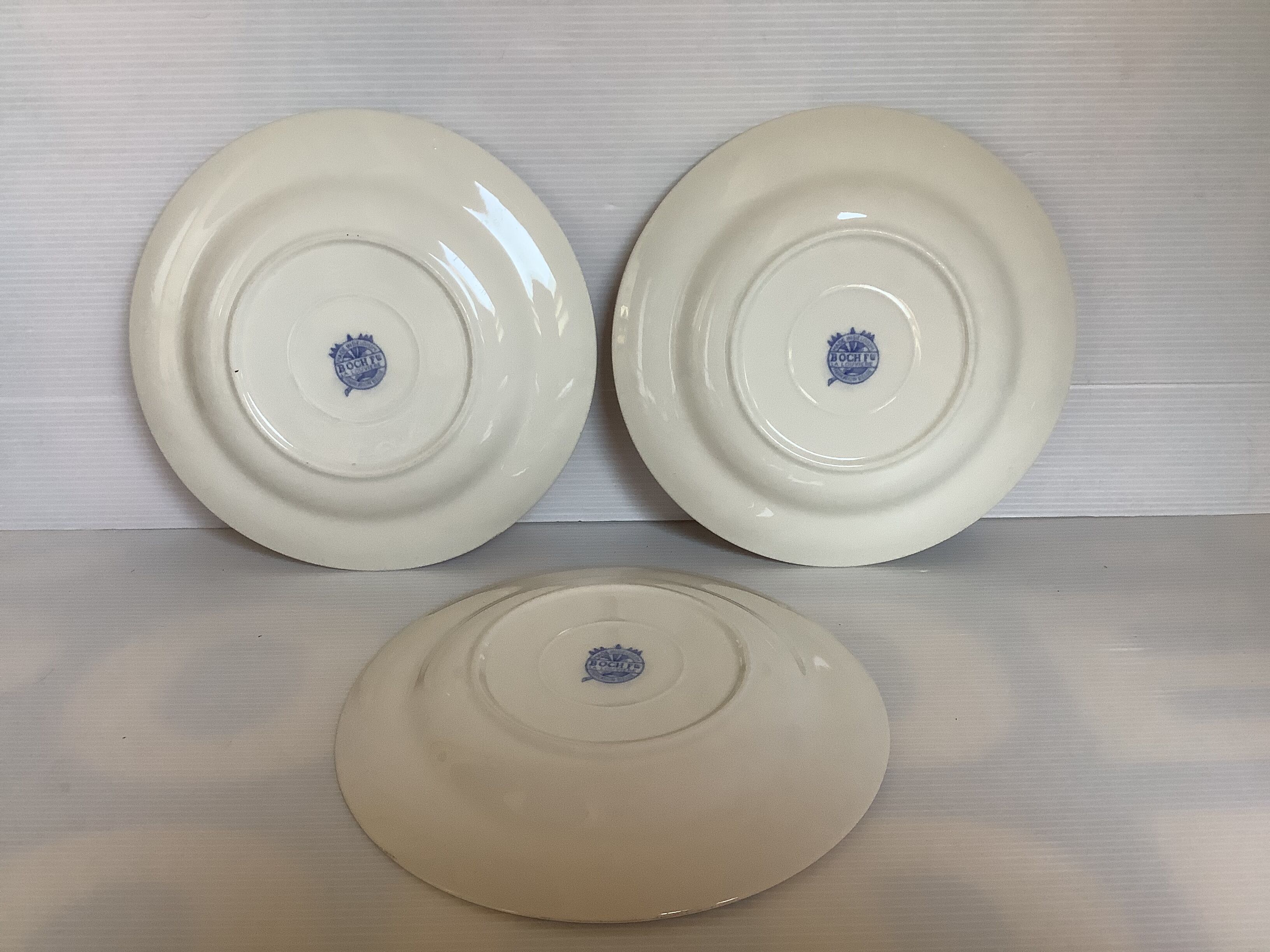 Set of 6 plates Boch La Louvière Belgium