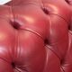 Chesterfield 2-seater leather sofa, modern production from the 2000s.