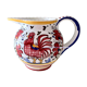 Vintage jug by Deruta Etrusca red rooster, Italy, majolica, ceramic hand painted