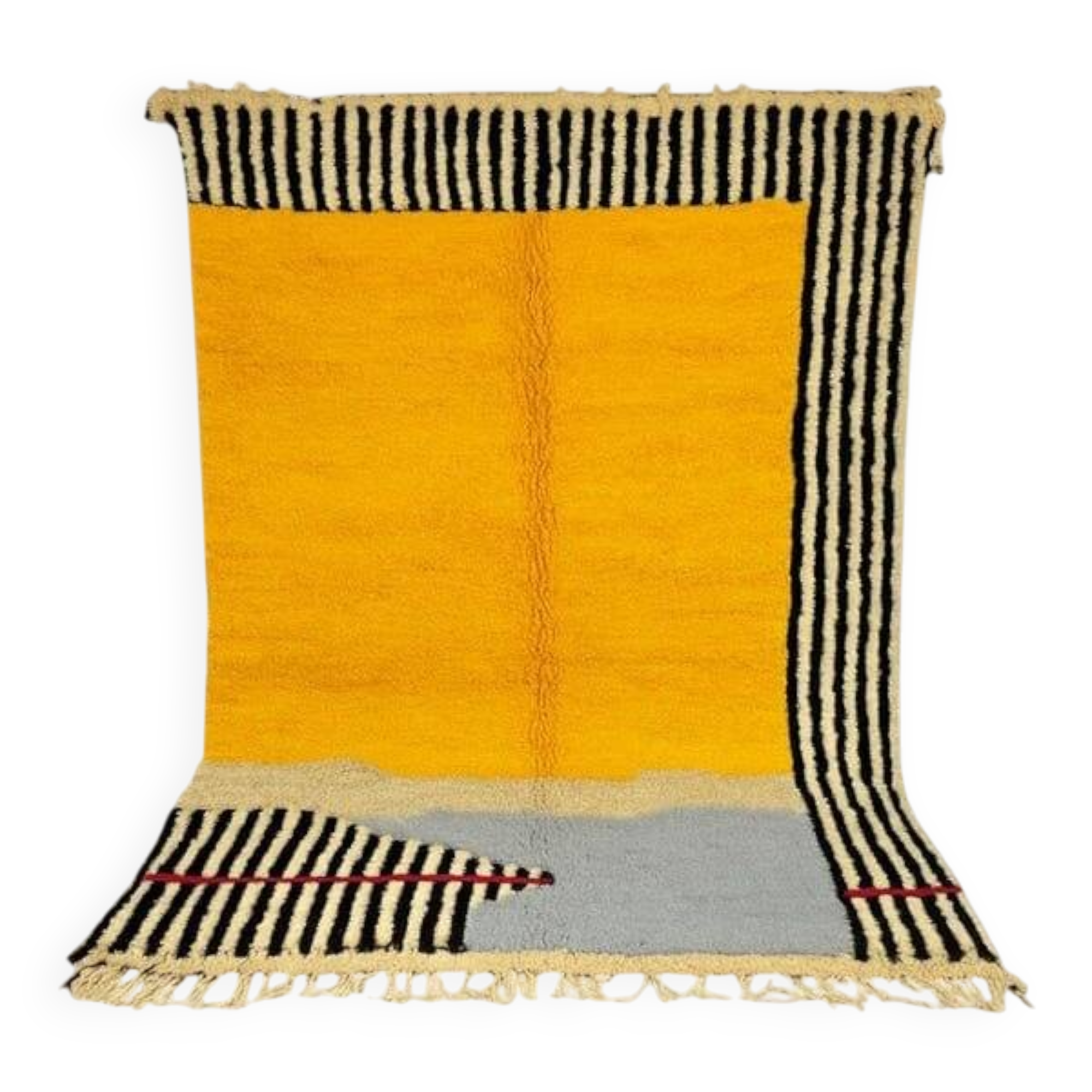 Tapis en laine pure fait main traditionnelle taille 1,4/2,6 m