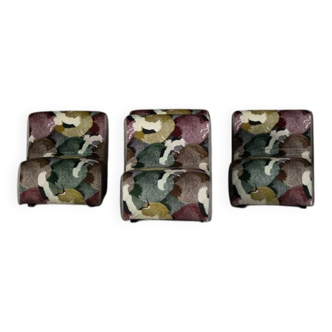 Italian modular sofa (1970) in Freedom Flight velvet – 3-piece