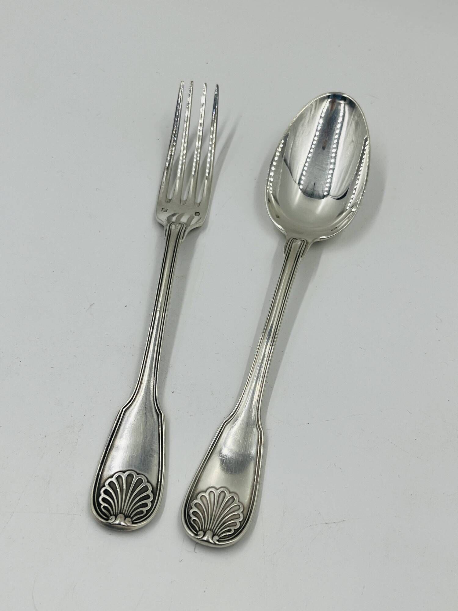 Silver-Plated Metal Cutlery Set Monogram F.B.