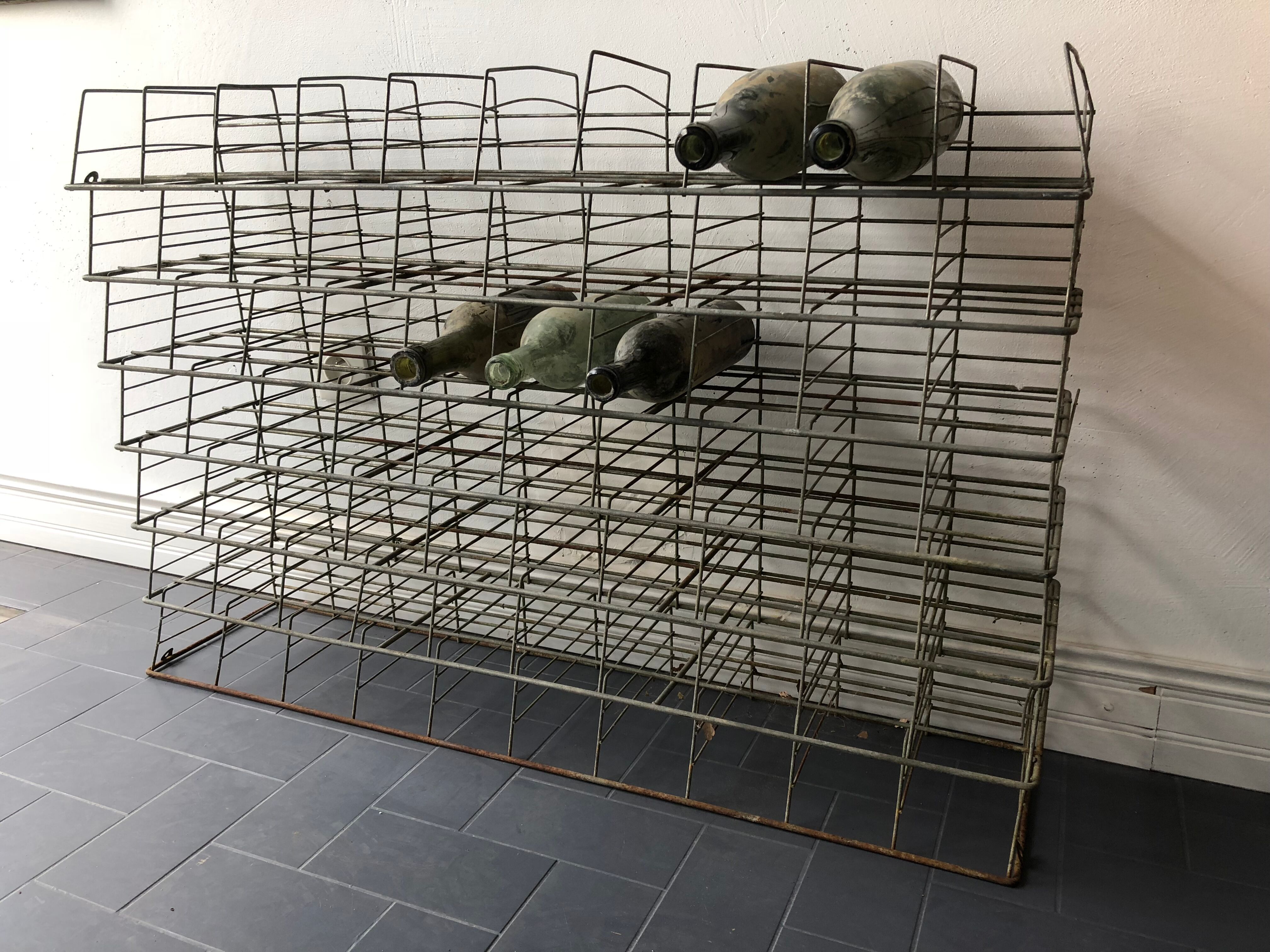 Old metal bottle holders