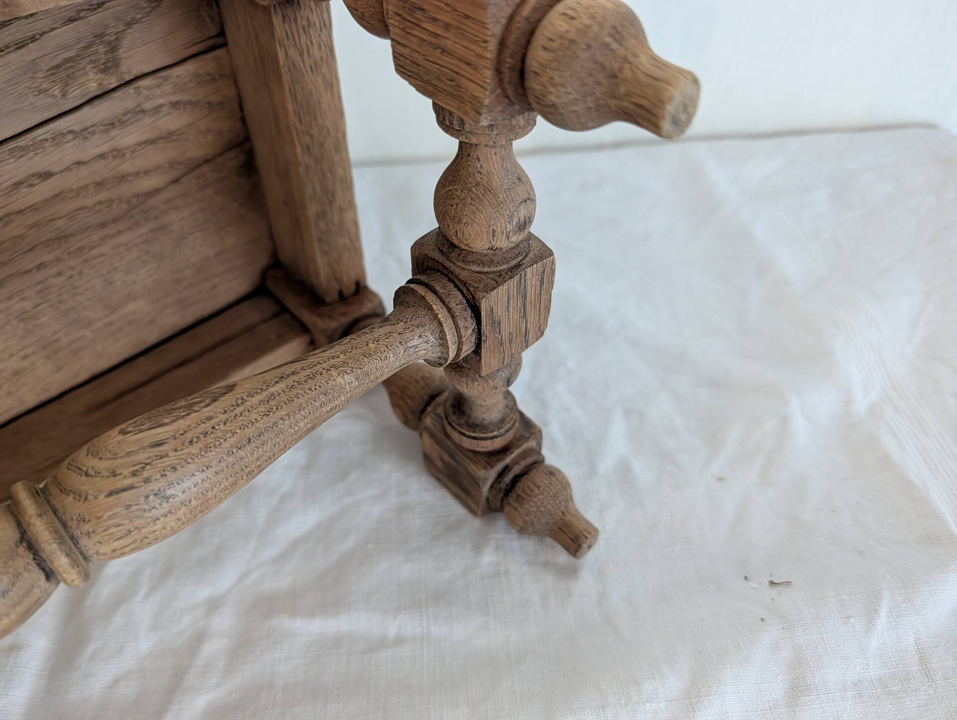Small carved oak bench