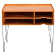 1960s Danish teak shelf cabinet with chrome plated legs