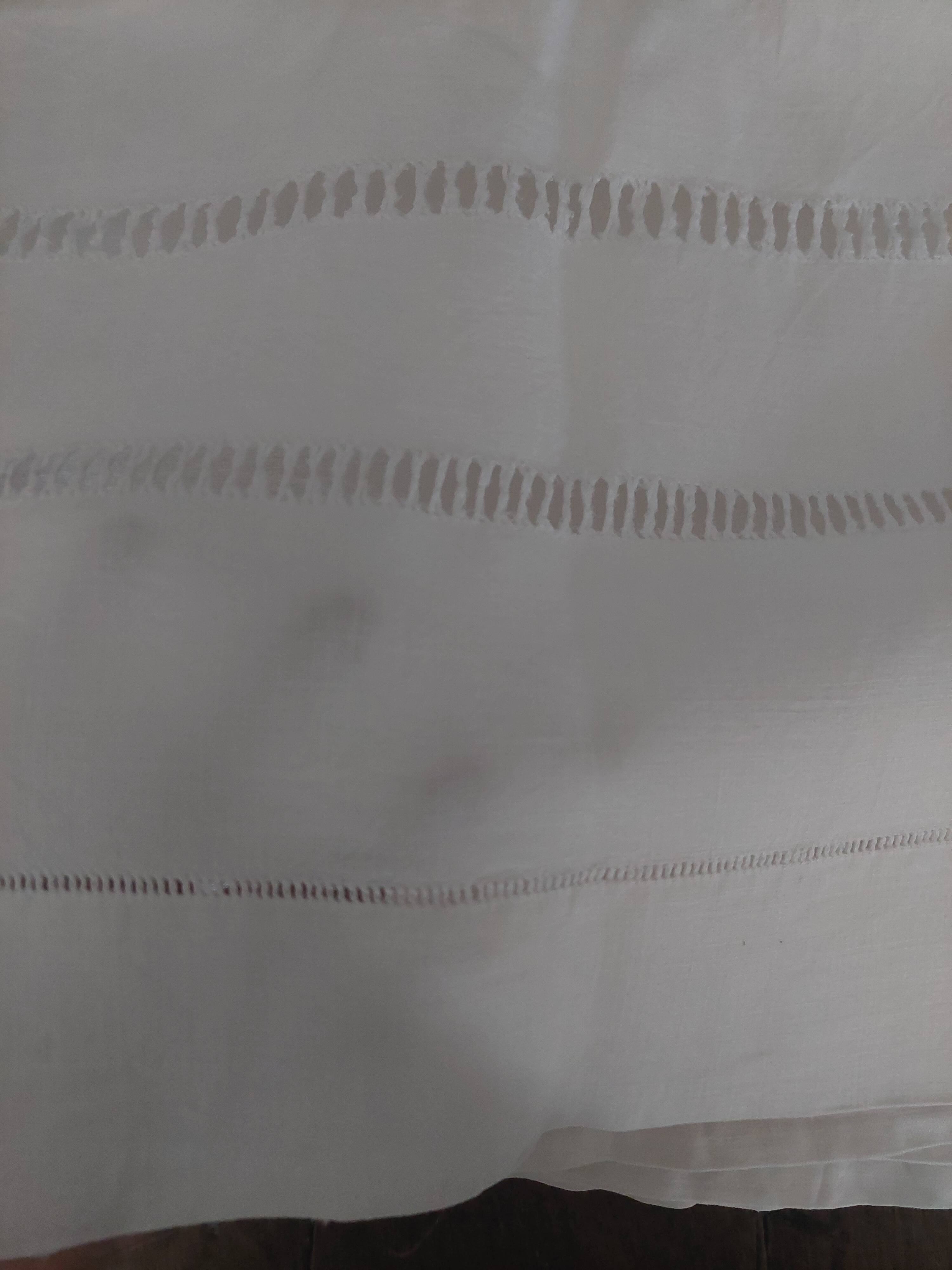 Antique linen sheet 210 X 290 cm monogram BT