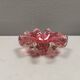 Stylish Murano glass bowl/ashtray in pink, shaped like a four-leaf clover.