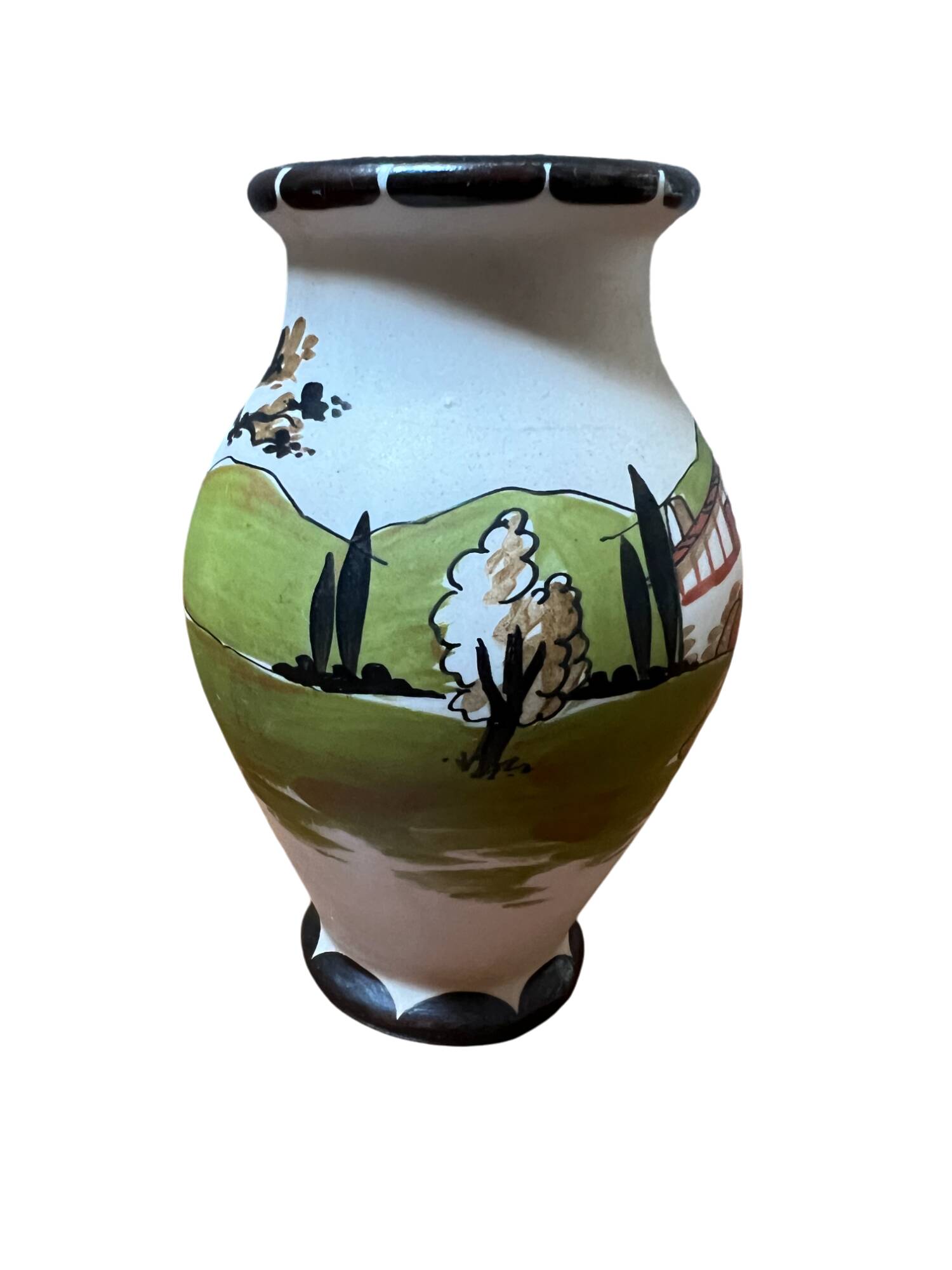 Set of two miniature stoneware vases signed Gaït