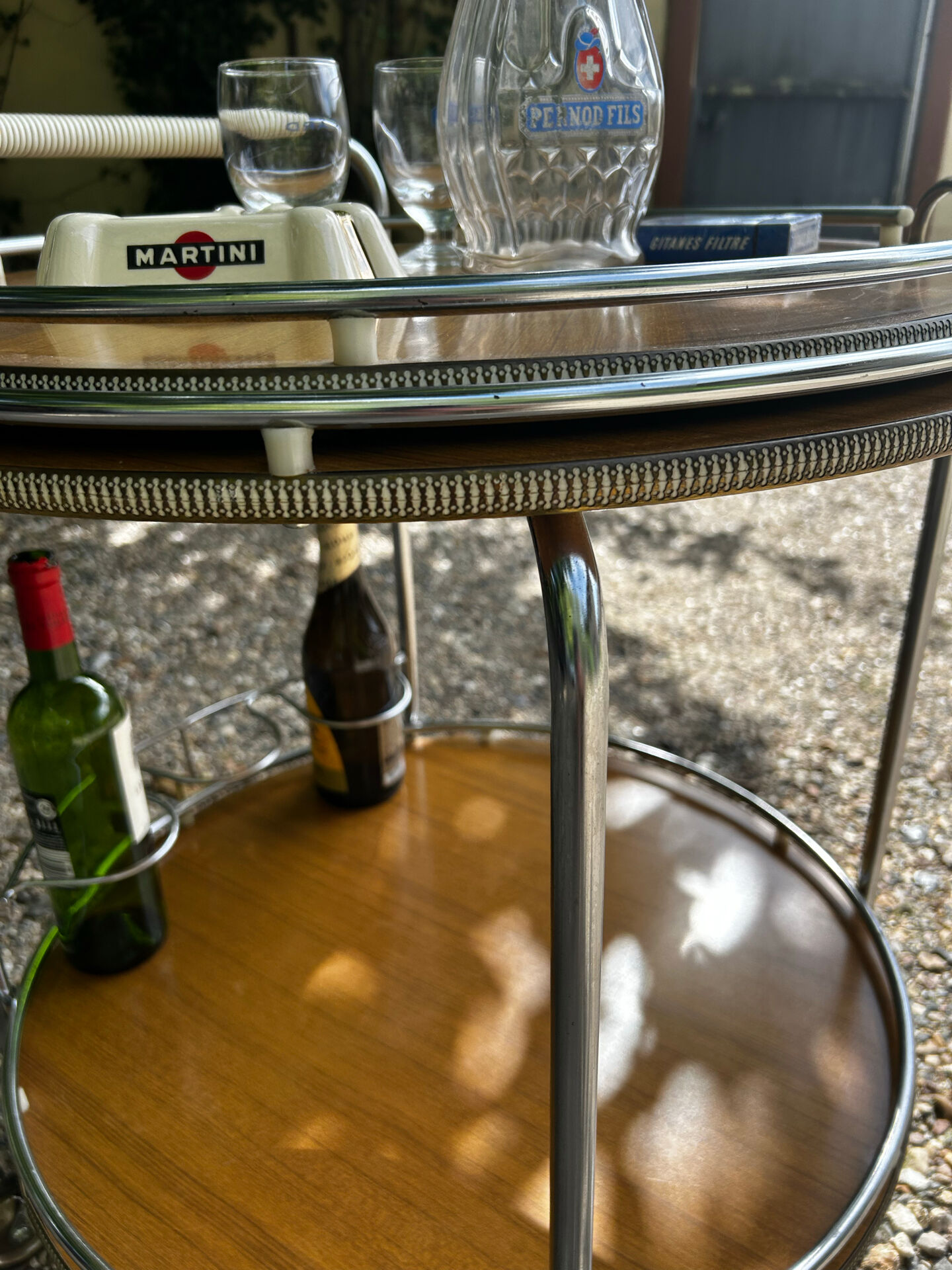 Vintage rolling bar cart from the 60s/70s.