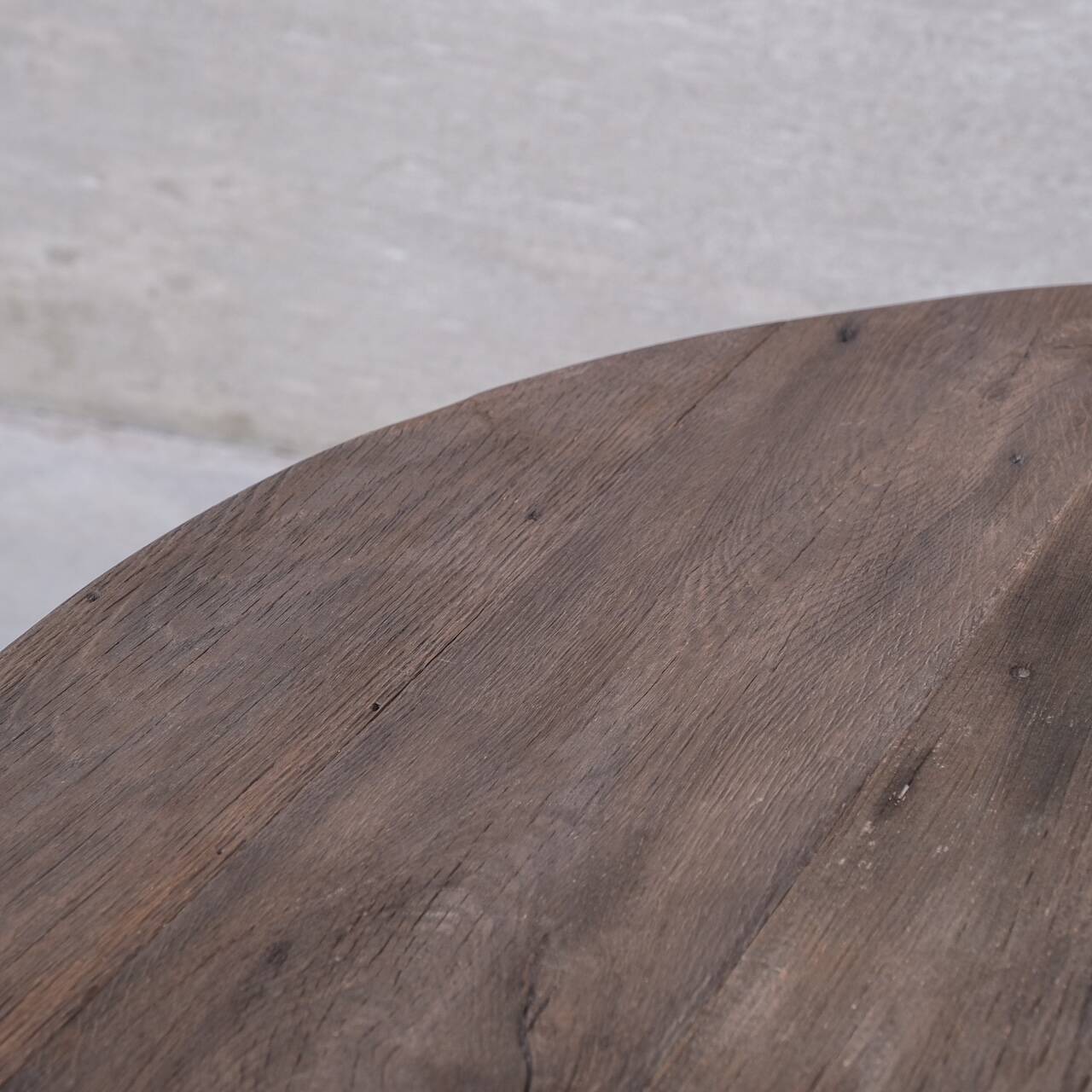 Primitive Wooden Circular Belgium Dining Table