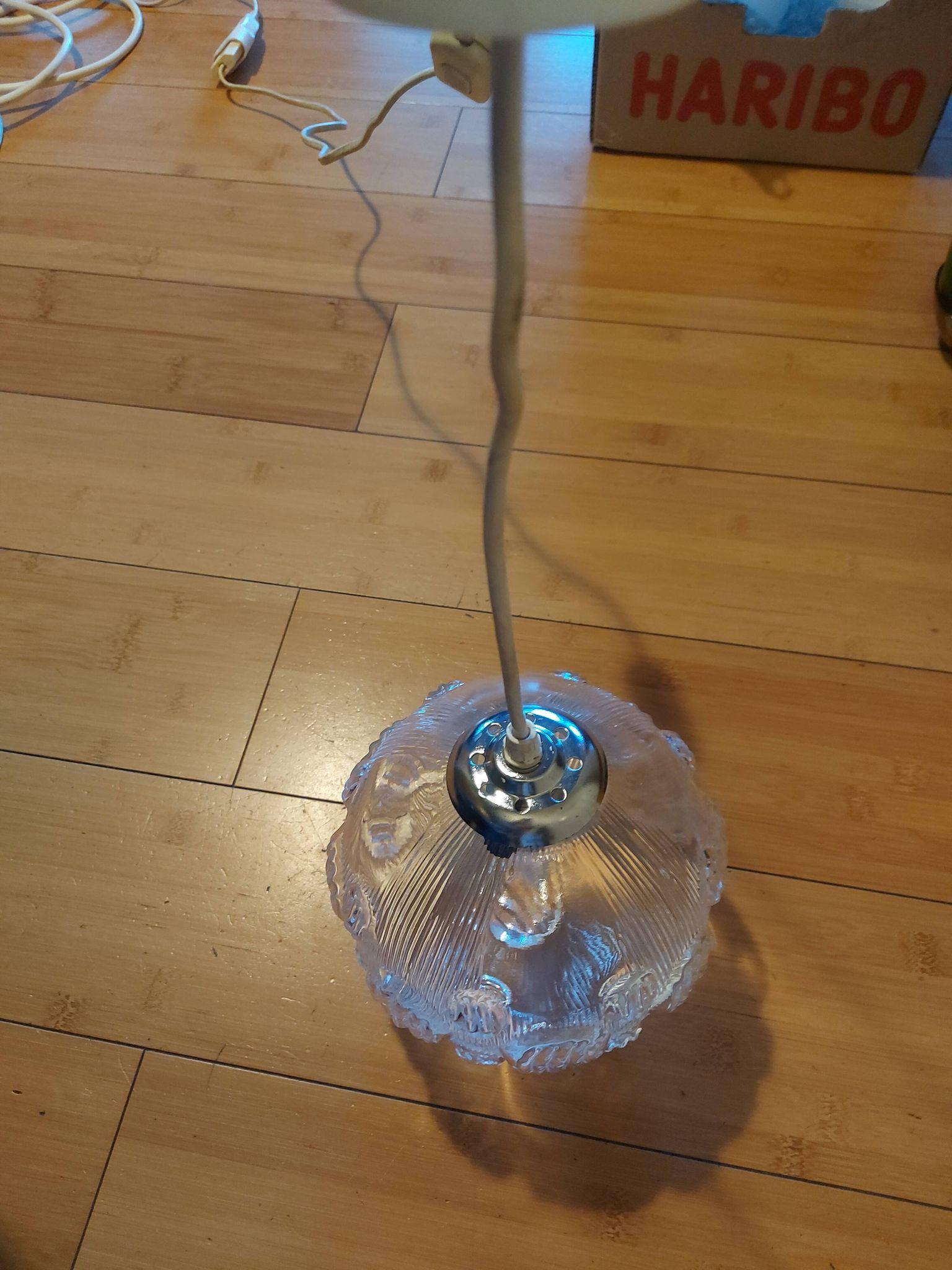 Vintage glass pendant lamp