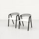 Ensemble de chaises de salle à manger postmodernes des années 1980