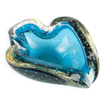 Cendrier, Sommerso, verre de Murano, Italie, années 1950