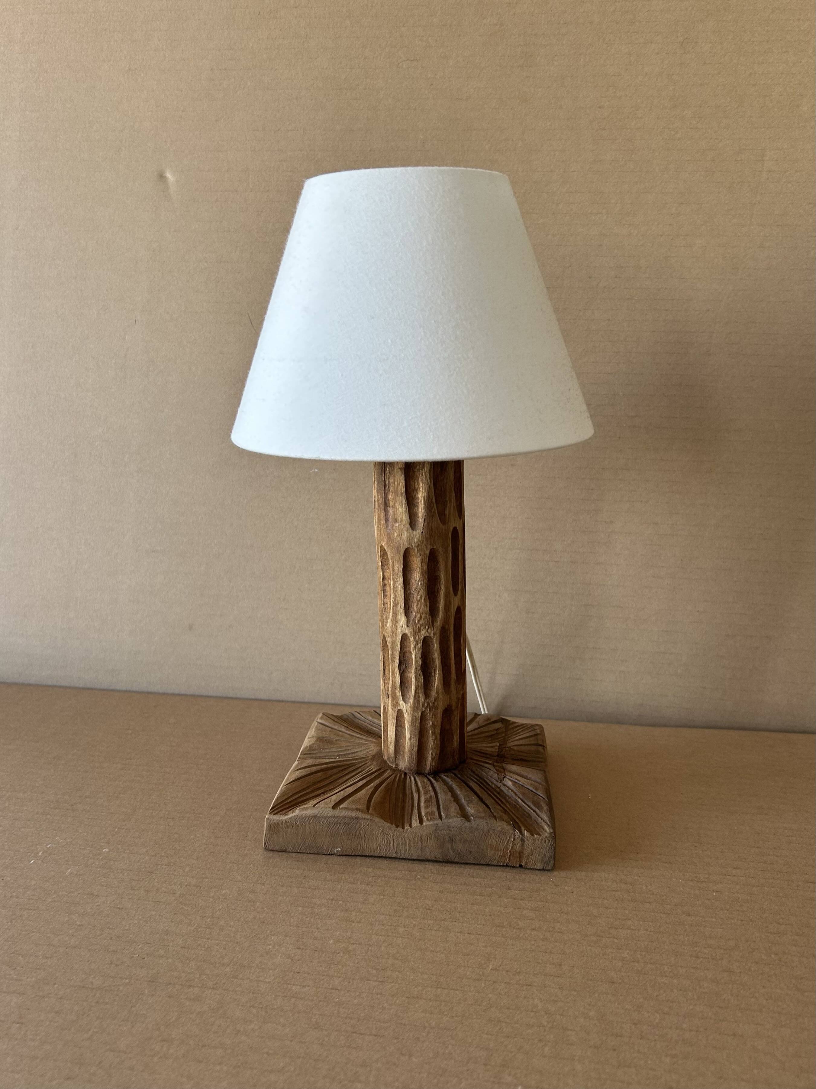 Vintage wooden table lamp