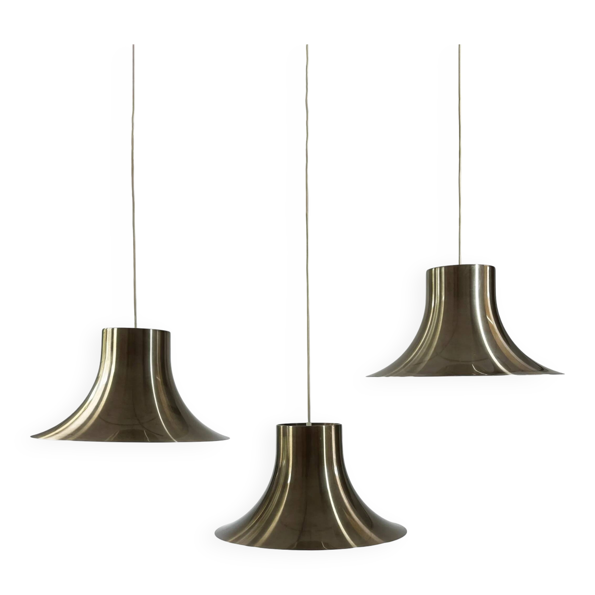 3 "Ascot" pendant lights by RAAK Amsterdam, 1960s