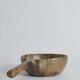 Textured Stoneware Bowl with Sculptural Handle, Handmade Studio Ceramic