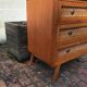 Commode vintage Années 60 Bois & Rotin