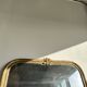 Large gilded mirror 19th century rounded corners mercury glass Louis XVI style
