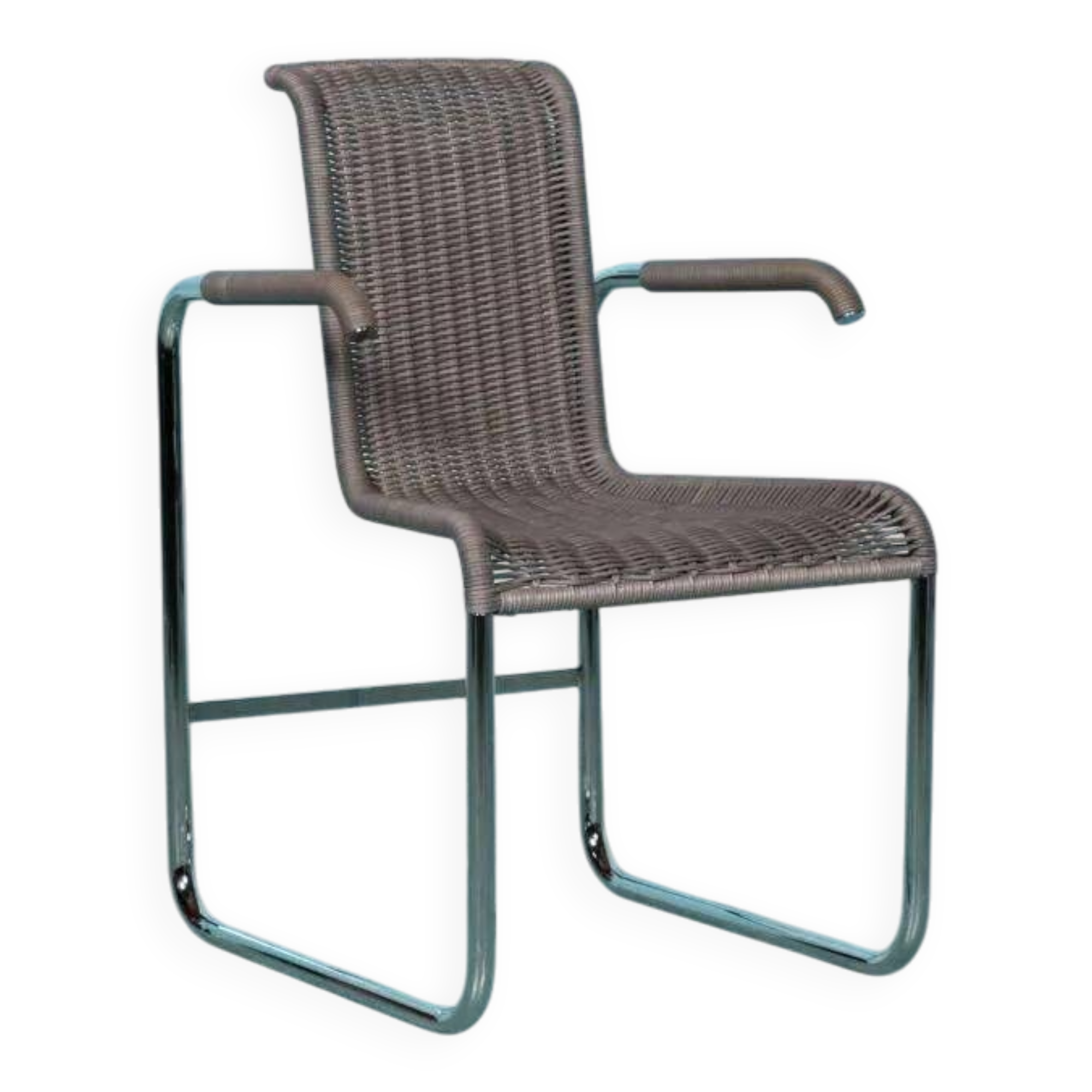Vintage Tecta B20 armchair, minimalist tubular chair.