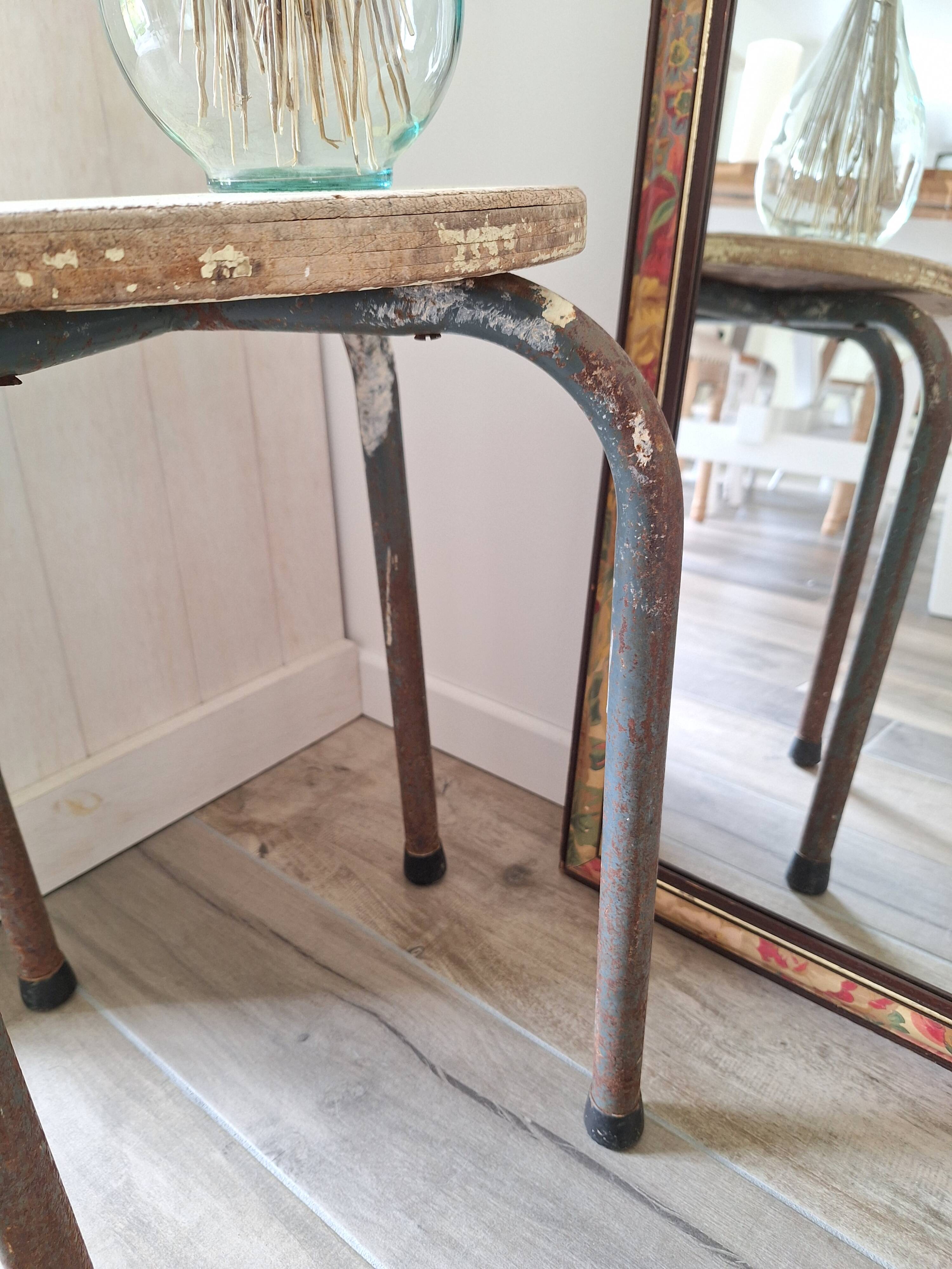 Vintage workshop school stool