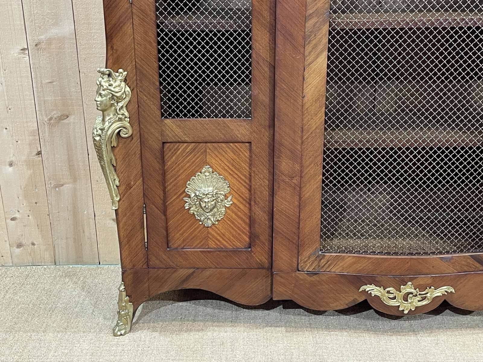 Late 19th century Regency style bookcase in rosewood and oak, removable