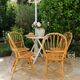 Series of 4 vintage rattan chairs.