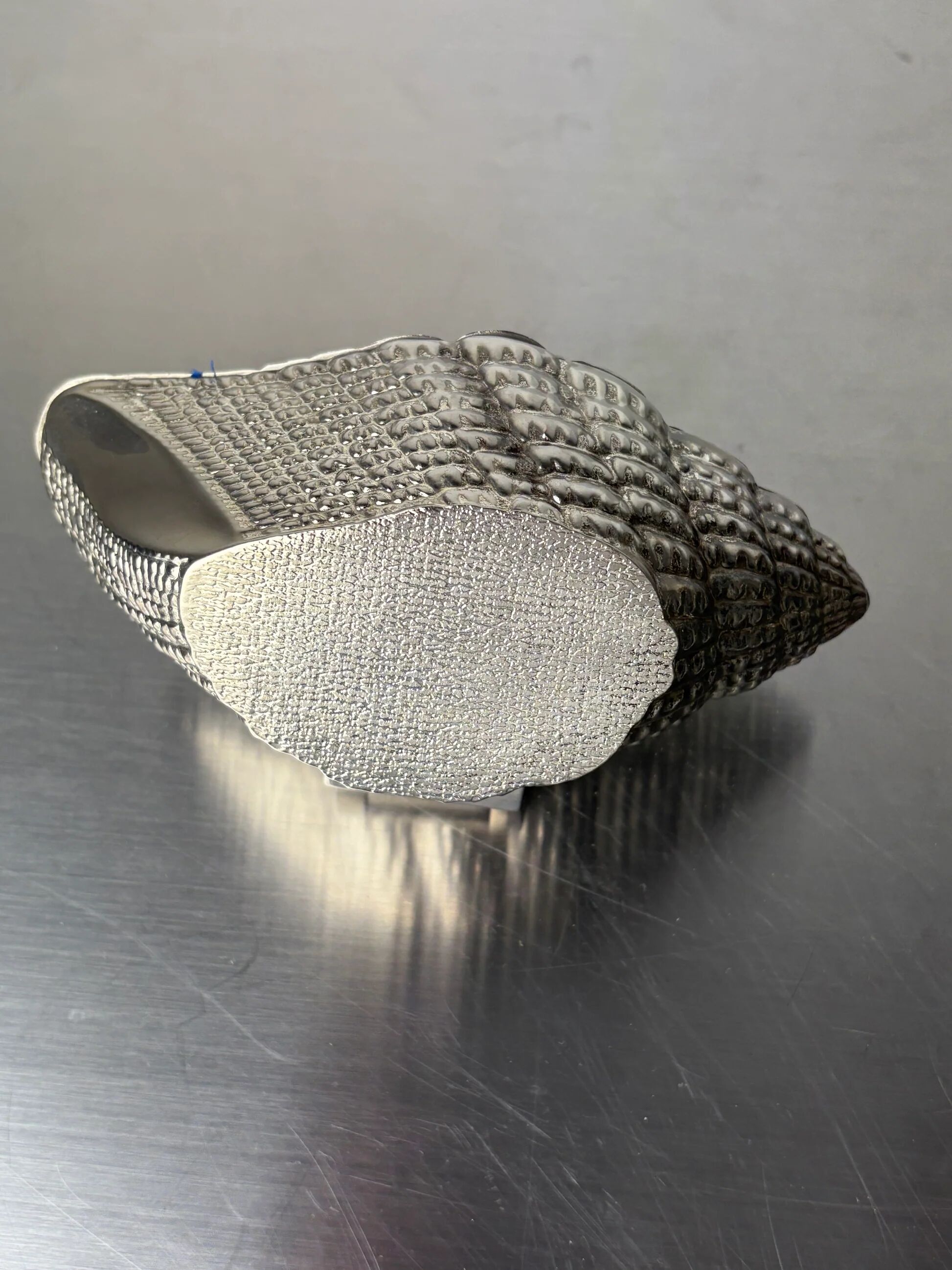 Shell jewellery box, silver plated, Italy, 1970s