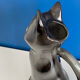 Vintage black cat jug pitcher