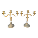 Paire de chandeliers en bronze