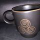 Brittany cup triske decor 9cm triskell decoration France stoneware coffee mug