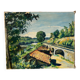 Paysage de village signé Faucher