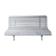 White garden slat bench