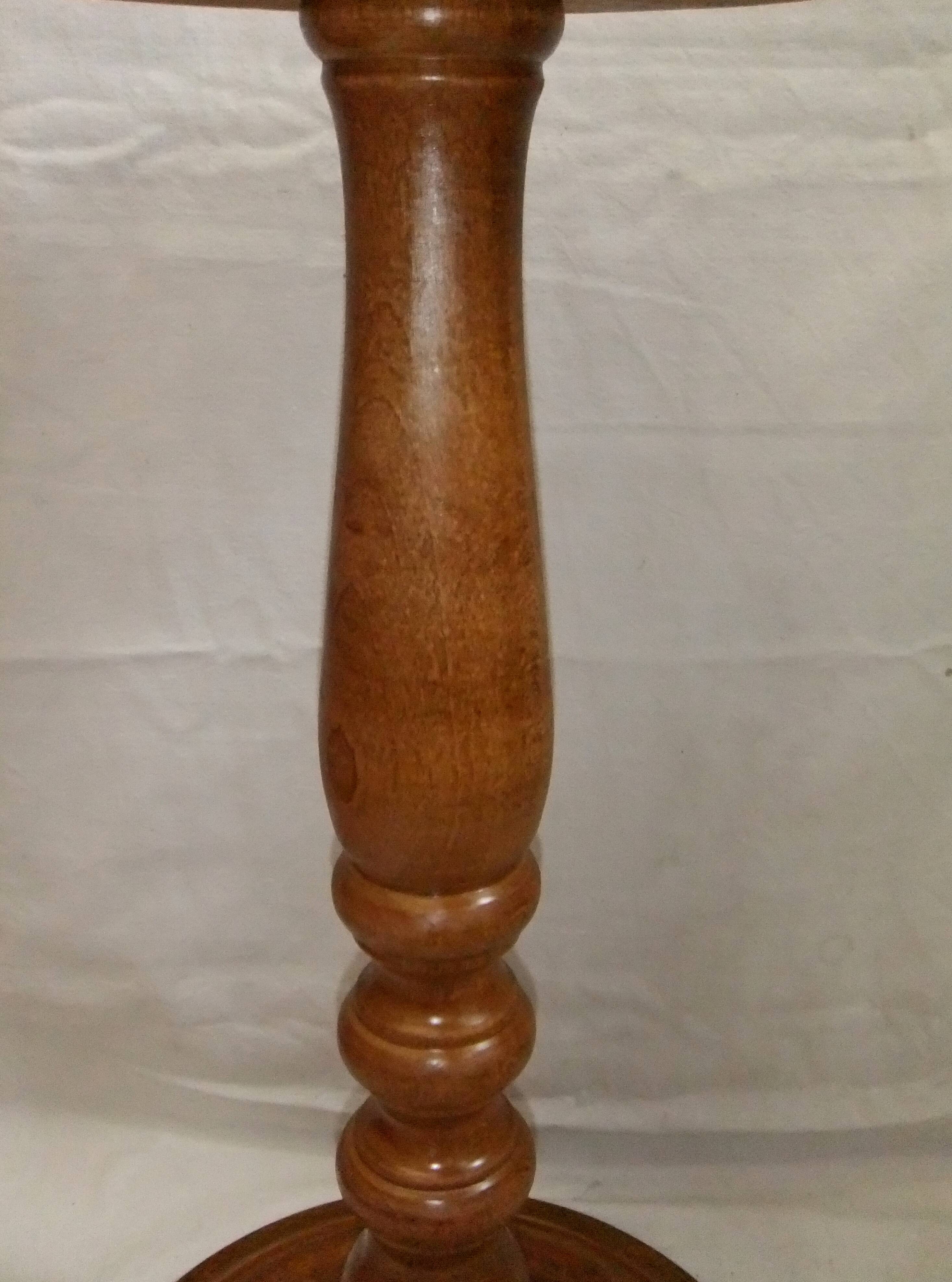 Pedestal table console solid wood furniture plant holder